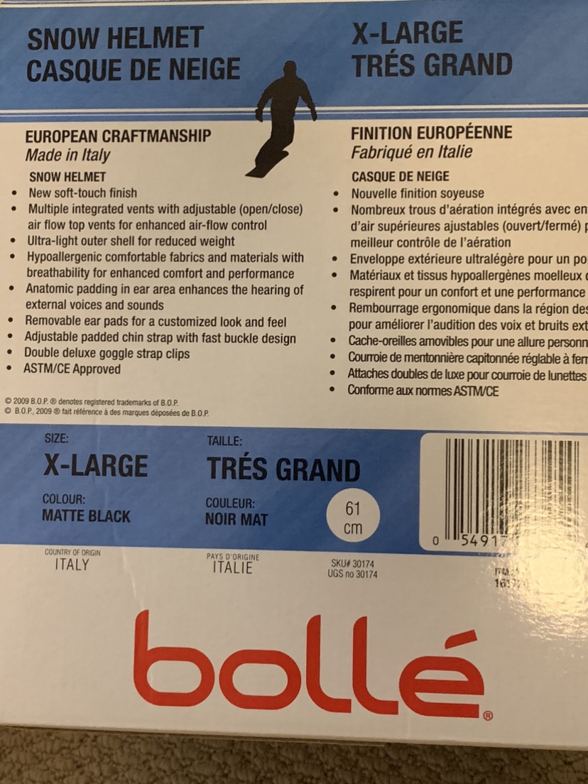 Bolle Ski Helmet - X-Large - photo 3