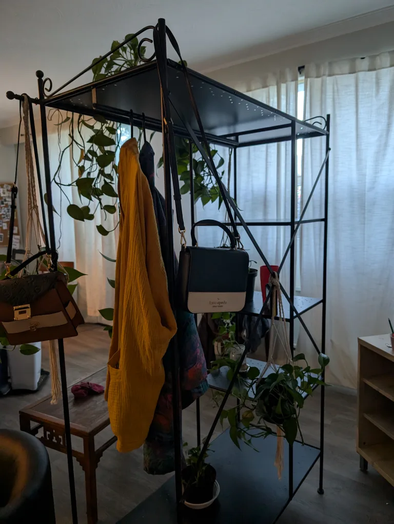 Black Metal Clothing rack