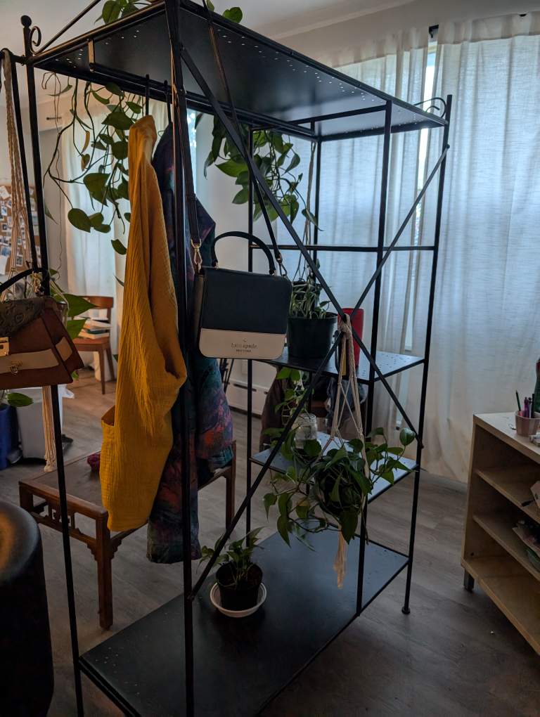 Black Metal Clothing rack - photo 2