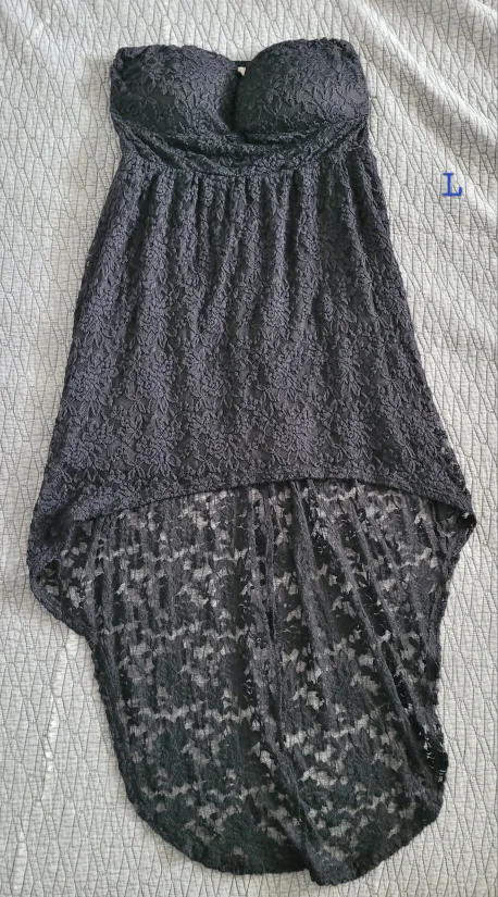 Black Lace High Low Dress thumbnail