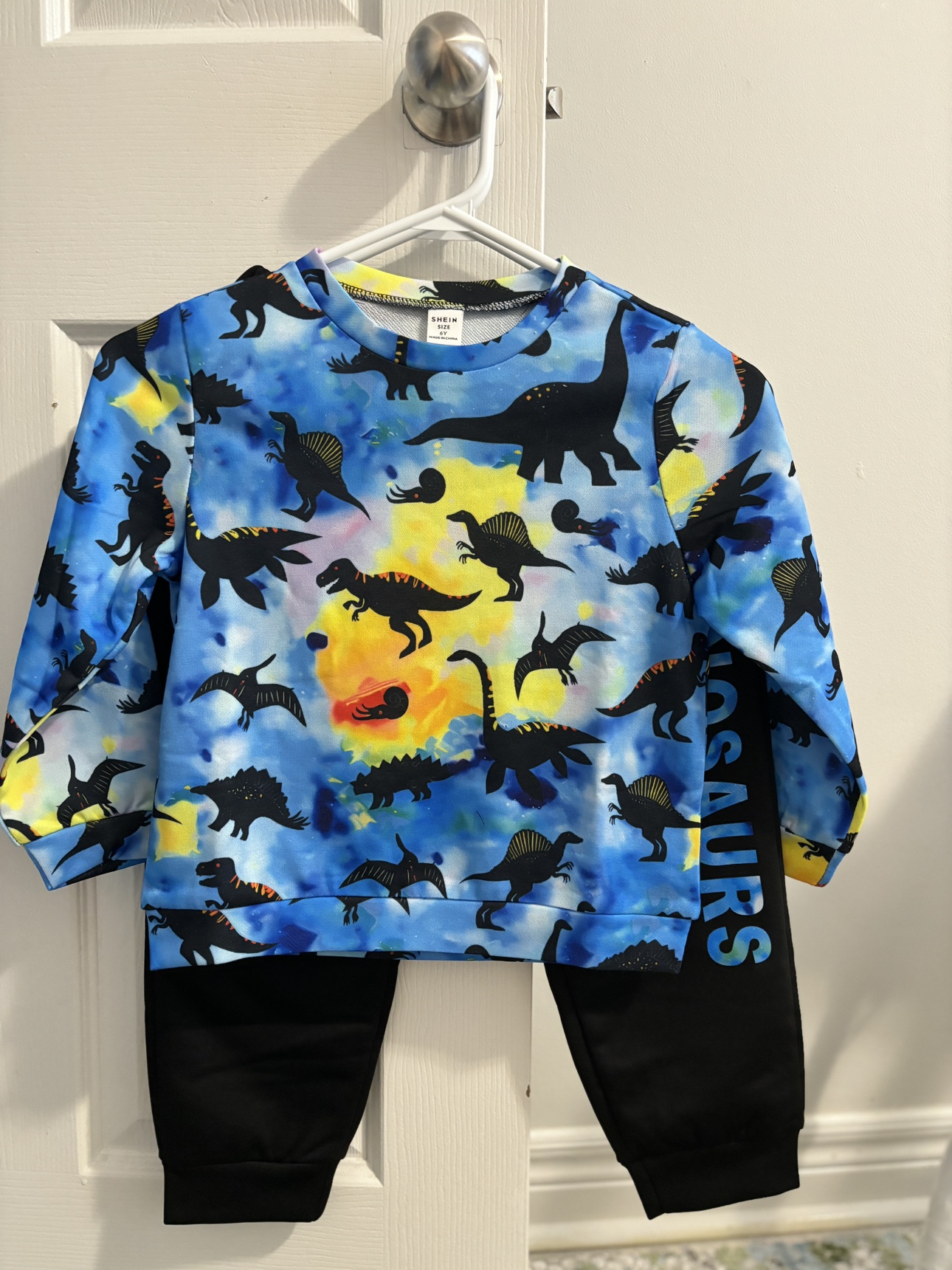 Dinosaur Pajama Set - Size 6Y