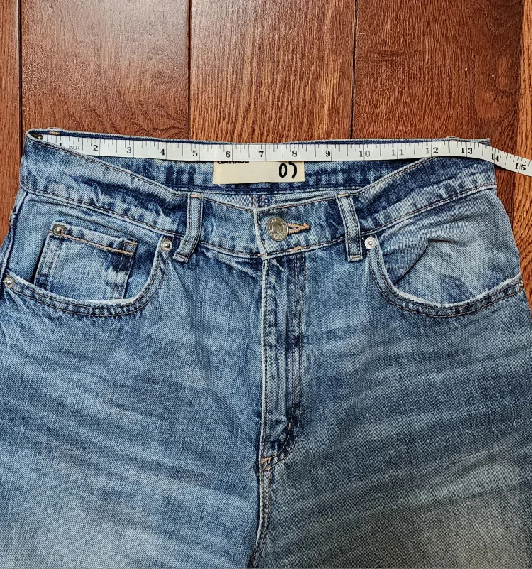 Garage high waisted blue jeans image indicator(6)