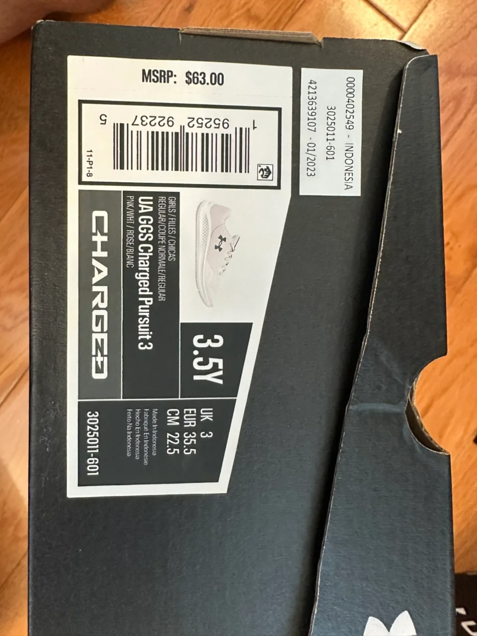 Under Armour Girls Charged Pursuit 3 Sneakers image indicator(2)