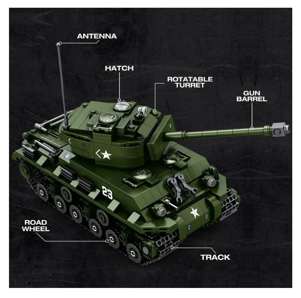 Model WW2 Sherman Military Tank - photo 3