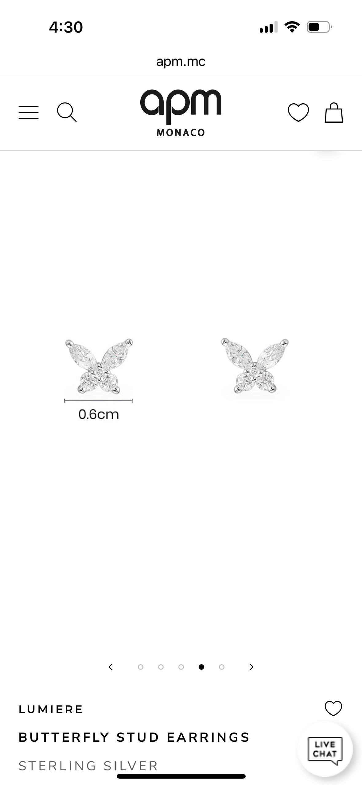 APM Monaco BUTTERFLY STUD EARRINGS - photo 3