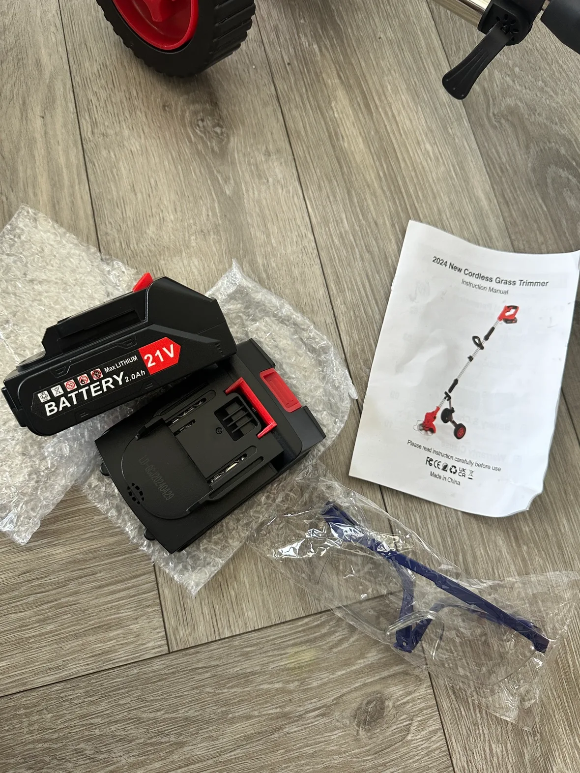 New-never used Electric-Cordless Lawn Mower, Grass remover image indicator(3)