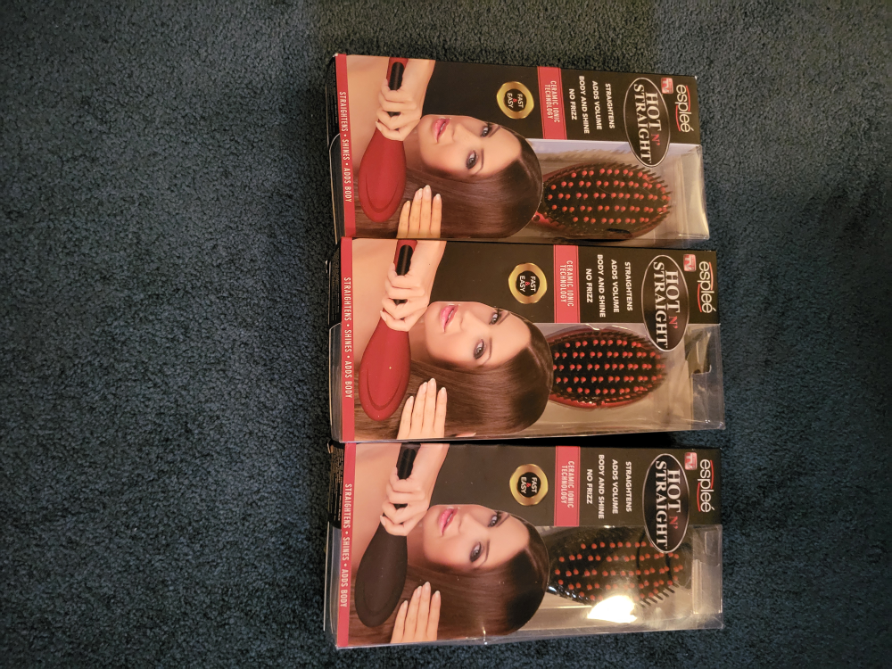 2x Esplee Hot N Straight Hair Brushes