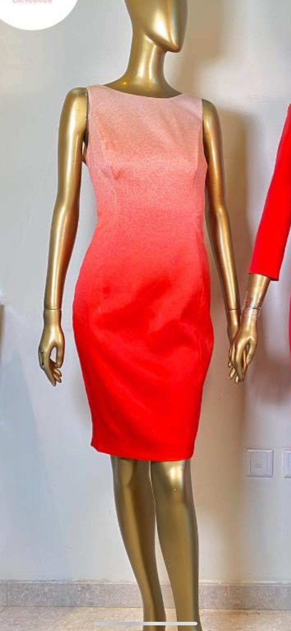 (Karen Millen) Red & Pink Ombre Dress
