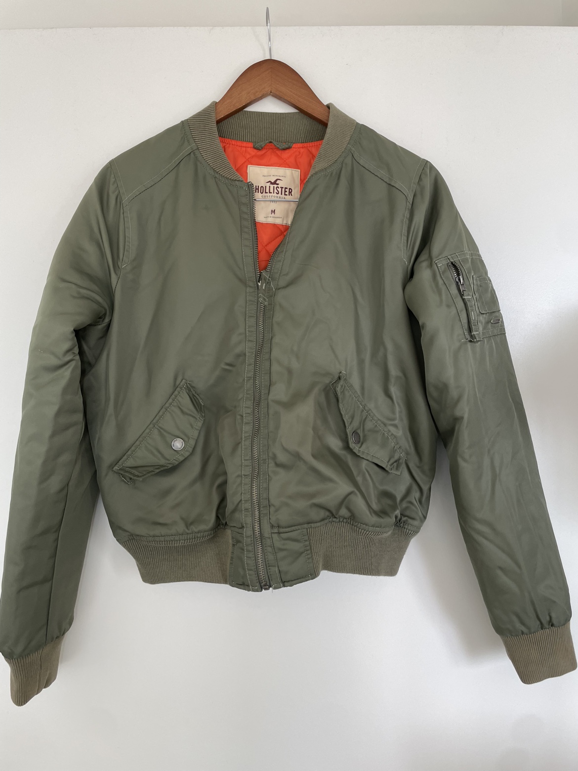 Hollister Green Bomber Jacket