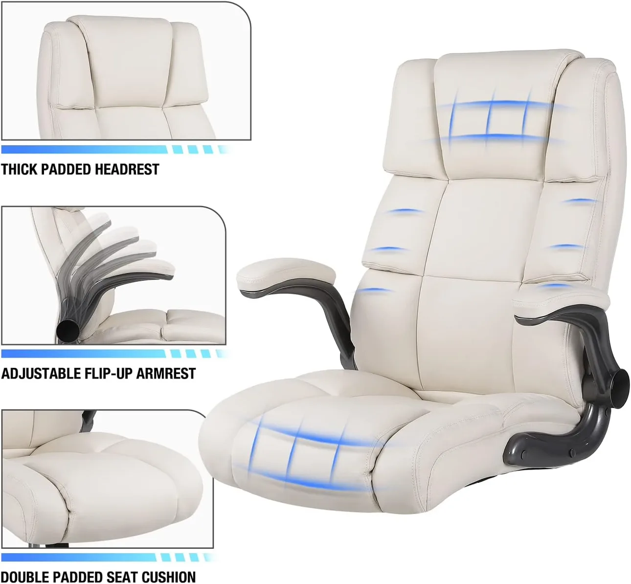 Executive Faux Leather Chair with thick cushion ▫️BRAND NEW▫️ image indicator(2)