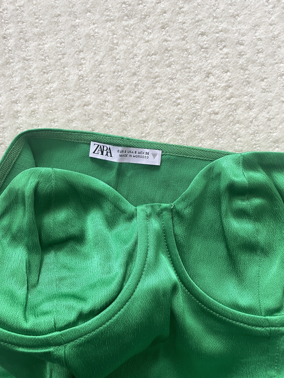 Zara Green Satin Corset Top - photo 2