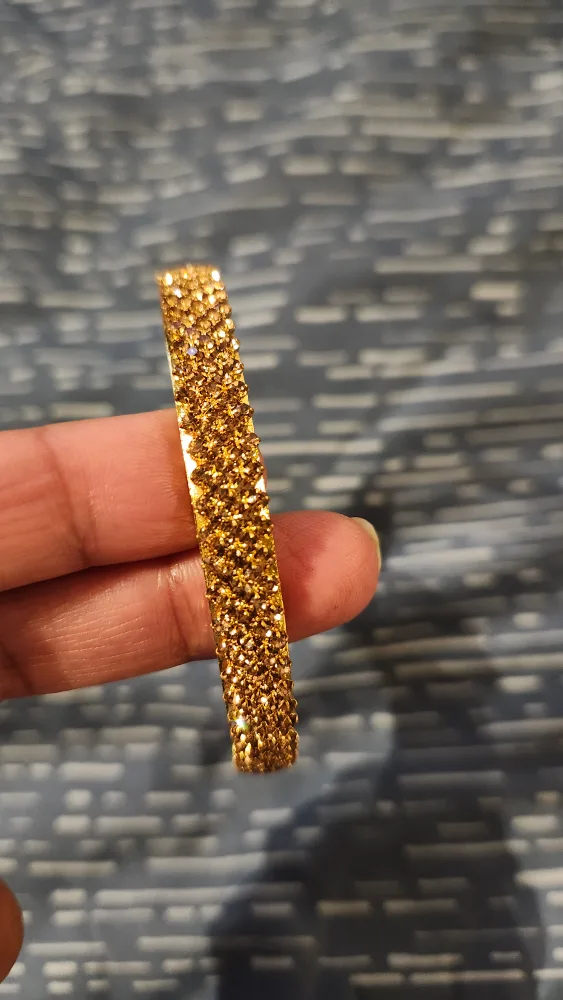 Gold Bangle with Yellow Stones : New thumbnail
