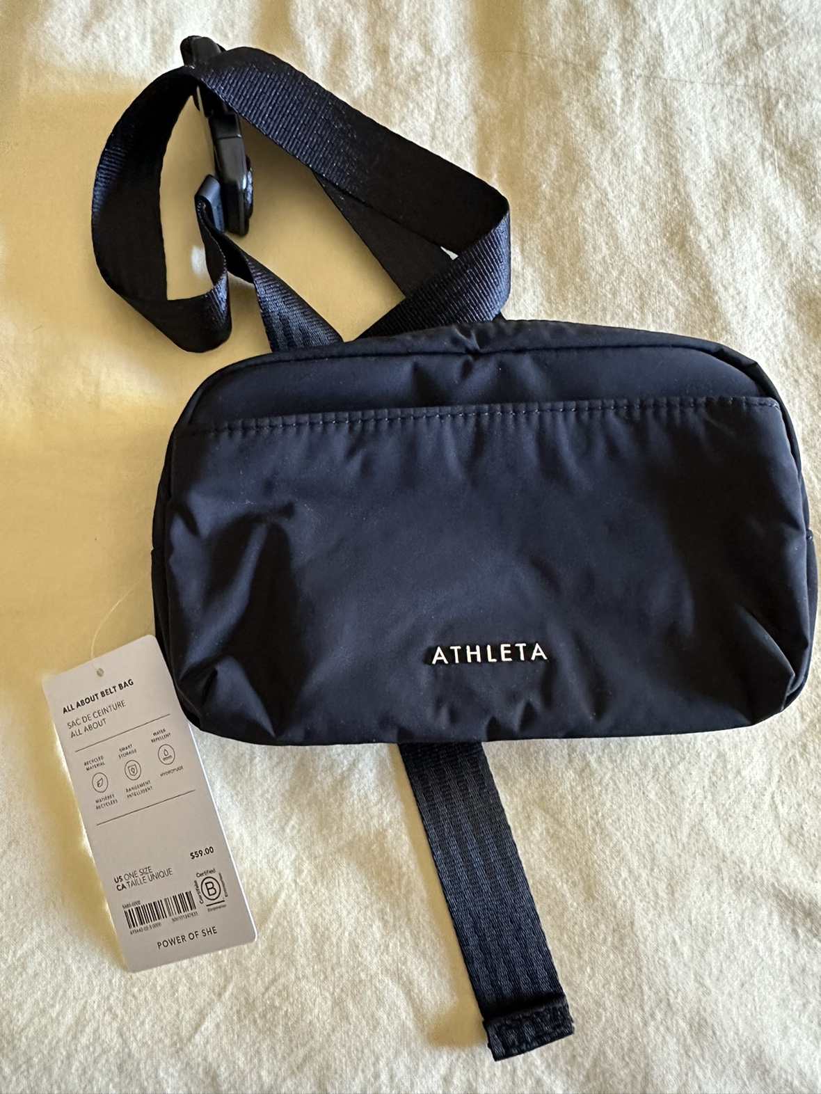 ATHLETA Black All About Belt Bag