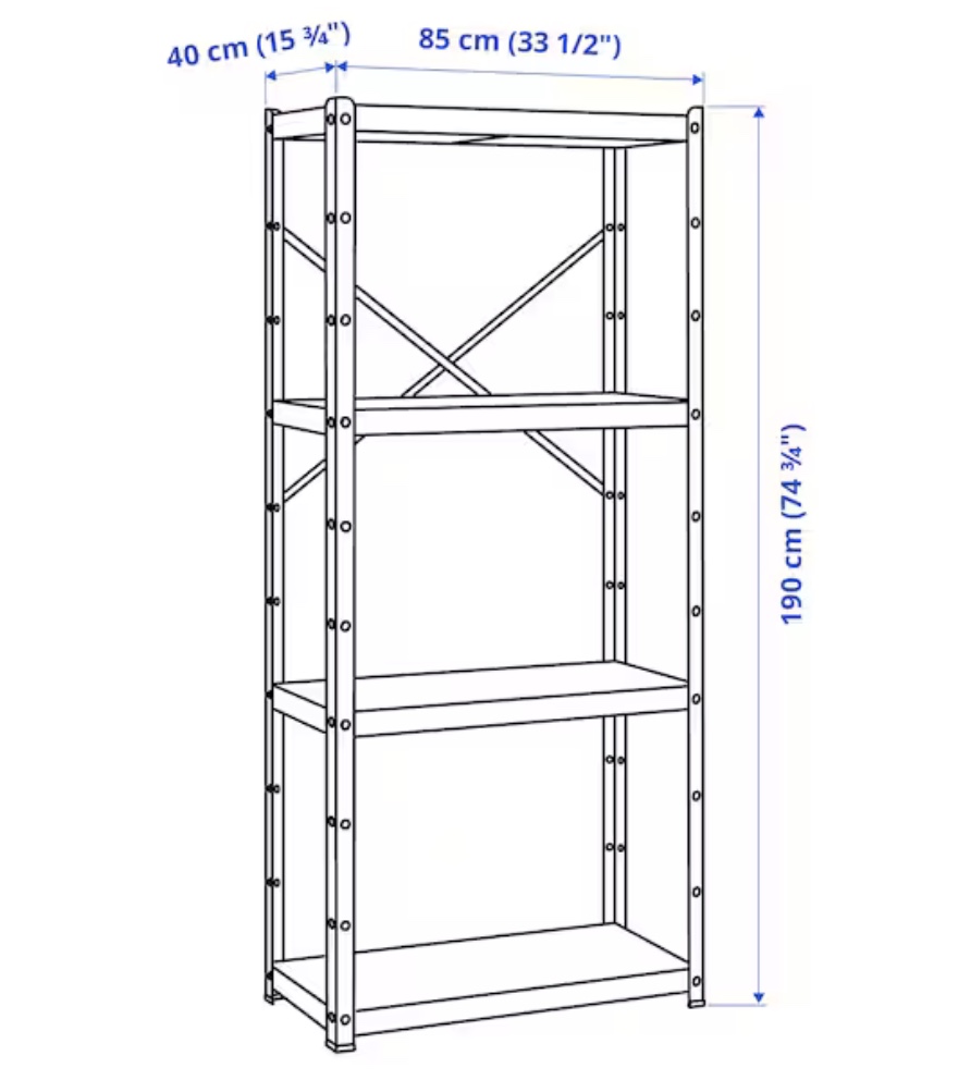 White Metal Shelving Unit - photo 2