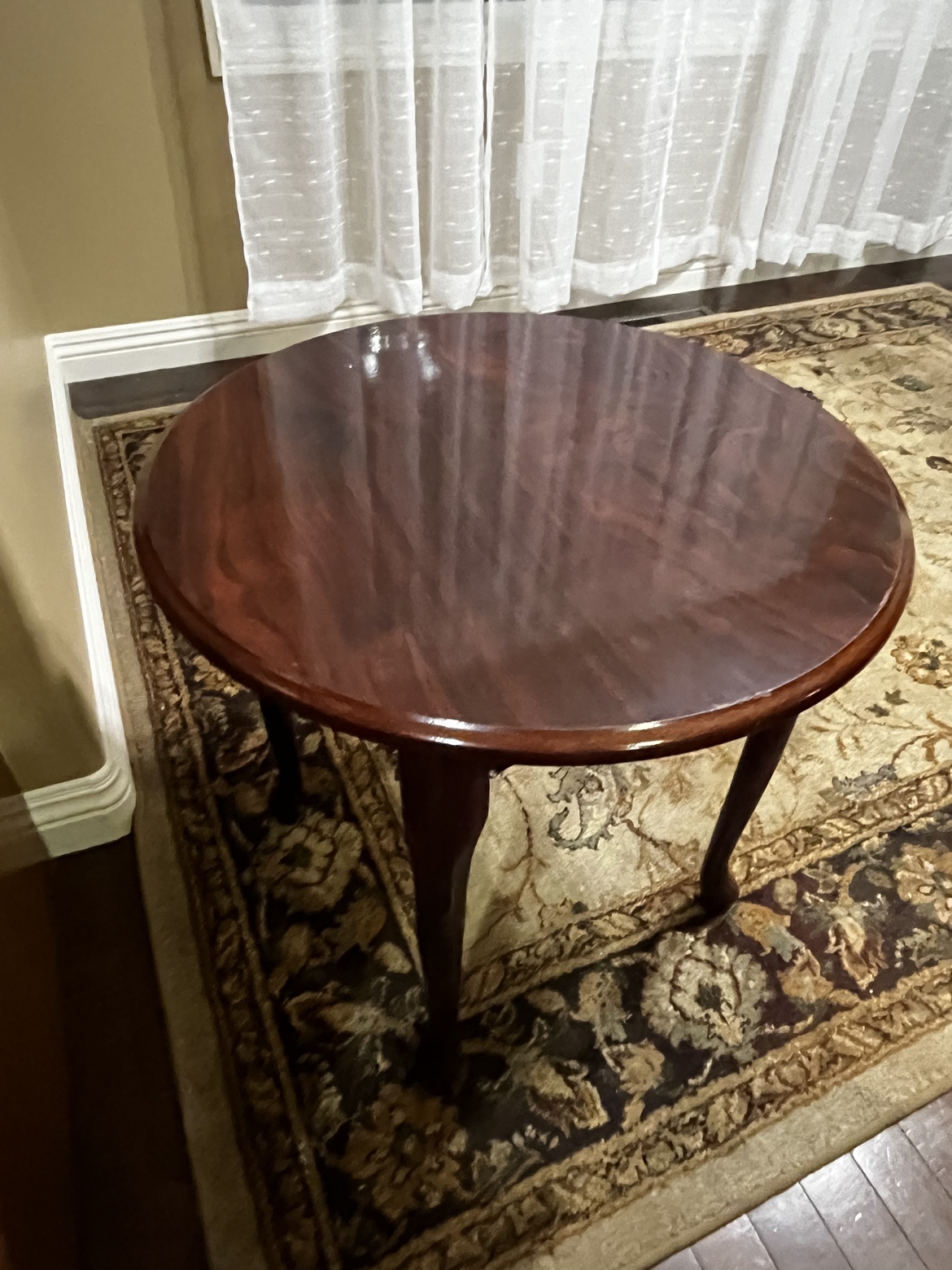 Round Wooden End Table