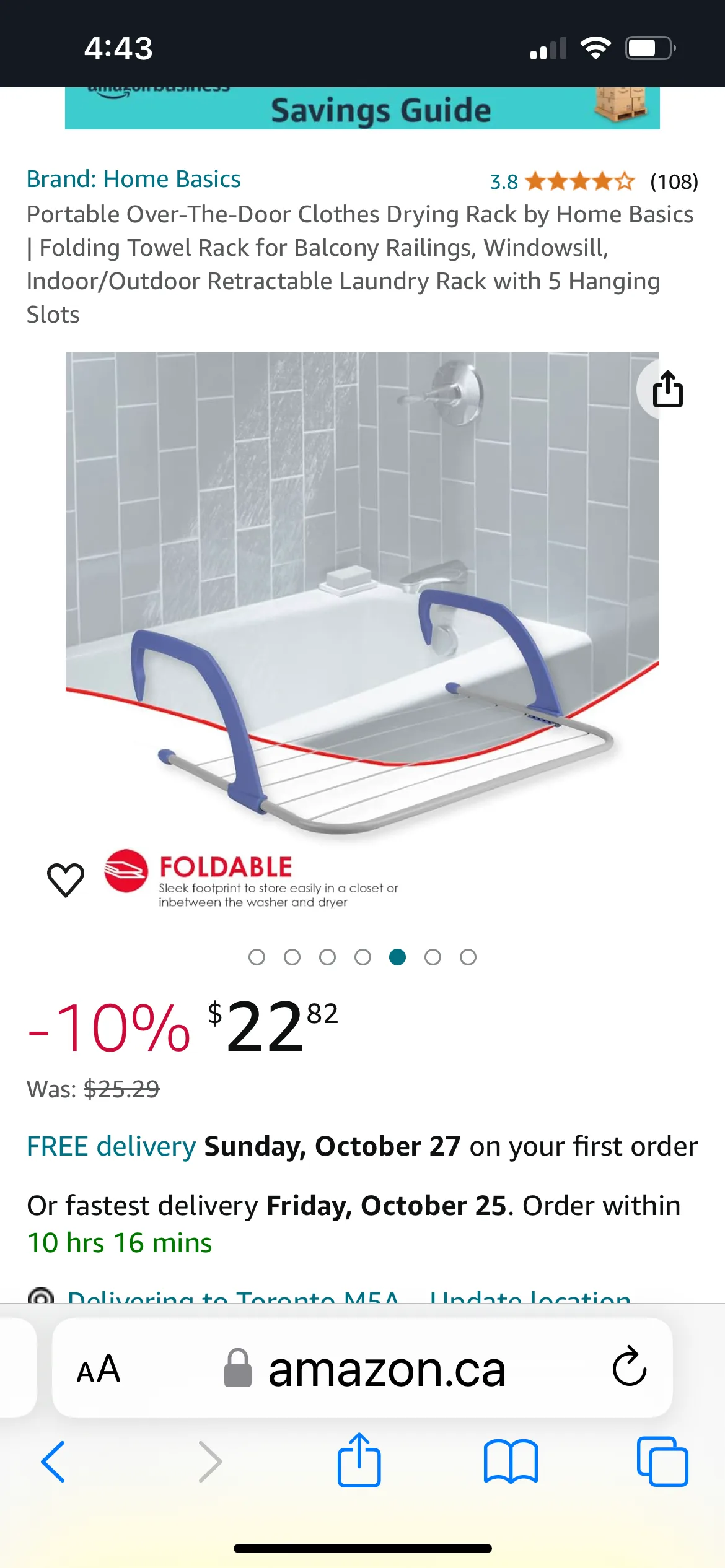 Brand new Portable-over-the-door drying rack. Made in Italy image indicator(4)