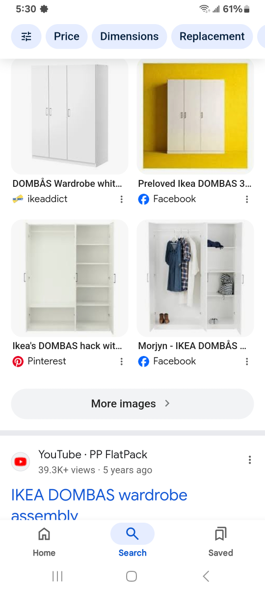 Dombas IKEA wardrobe dissemblated, delivery available - photo 3