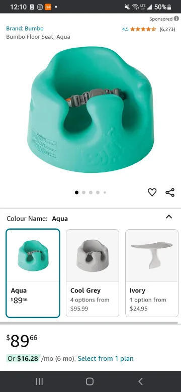 Bumbo Floor Seat Aqua thumbnail