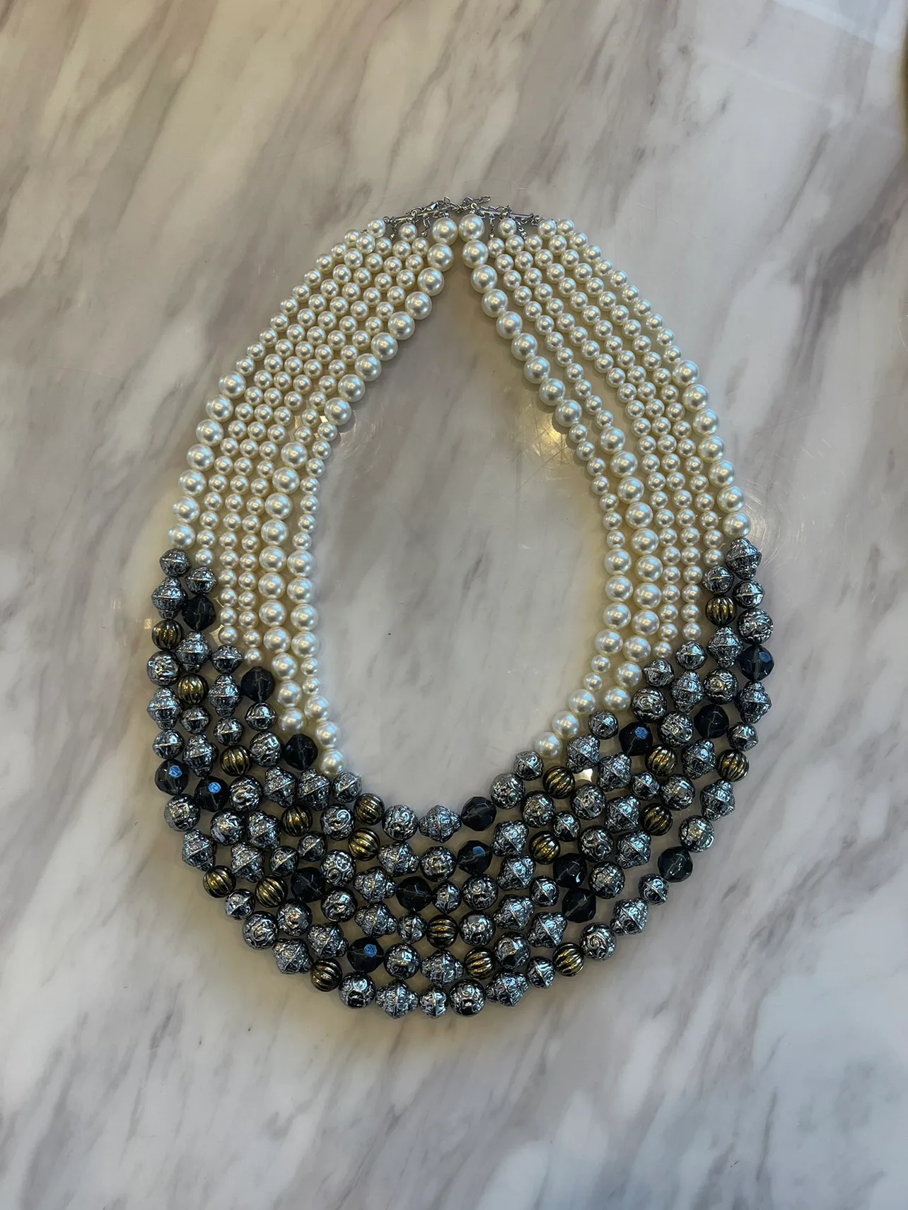 Vintage Multi-Strand Oversize Bead Necklace thumbnail