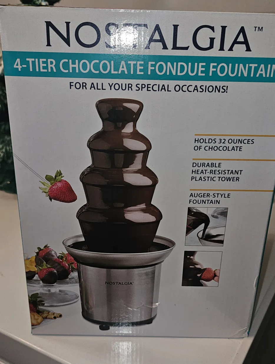 Nostalgia 4-Tier Chocolate Fondue Fountain thumbnail