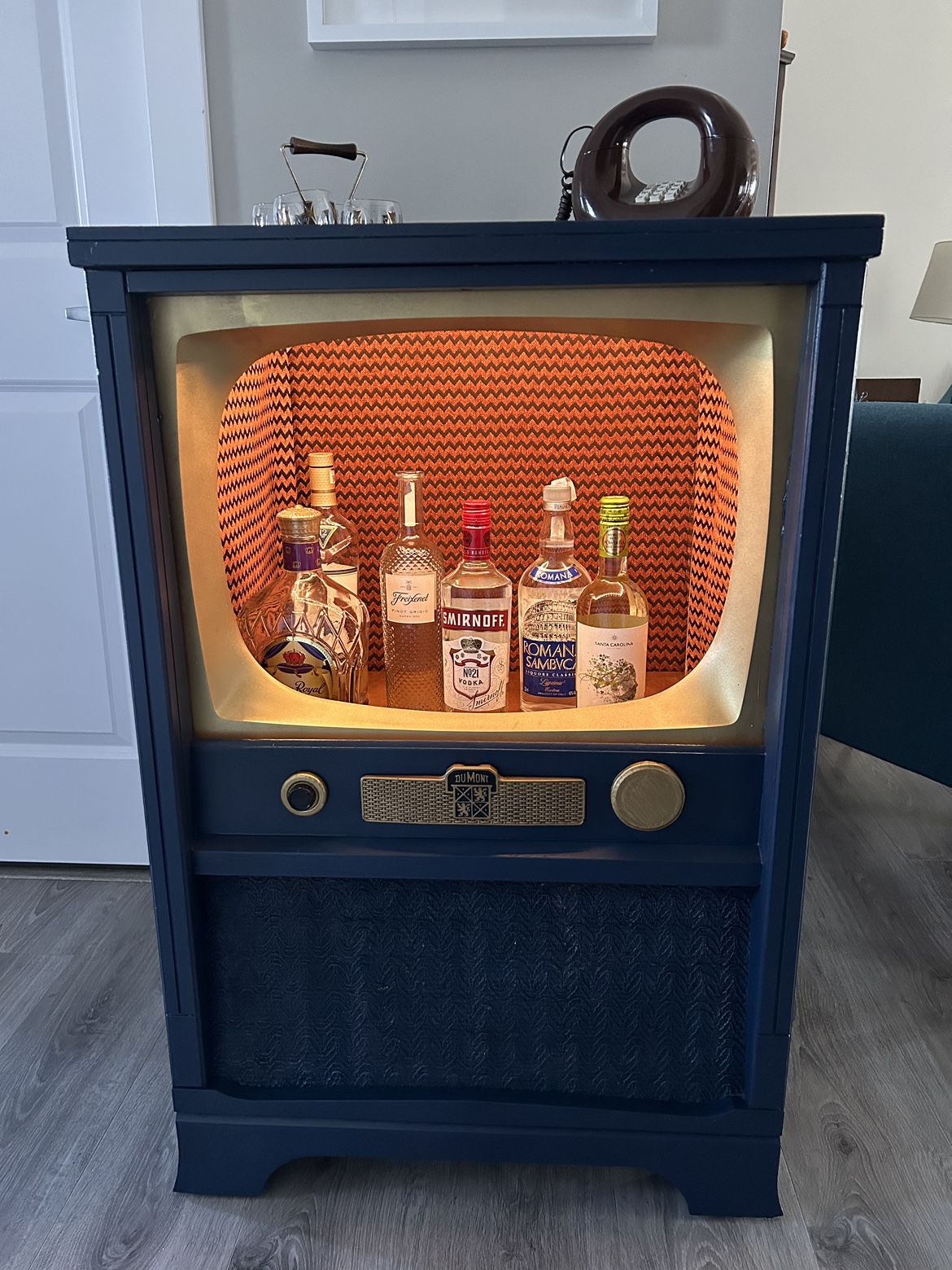 Vintage TV Bar Cart