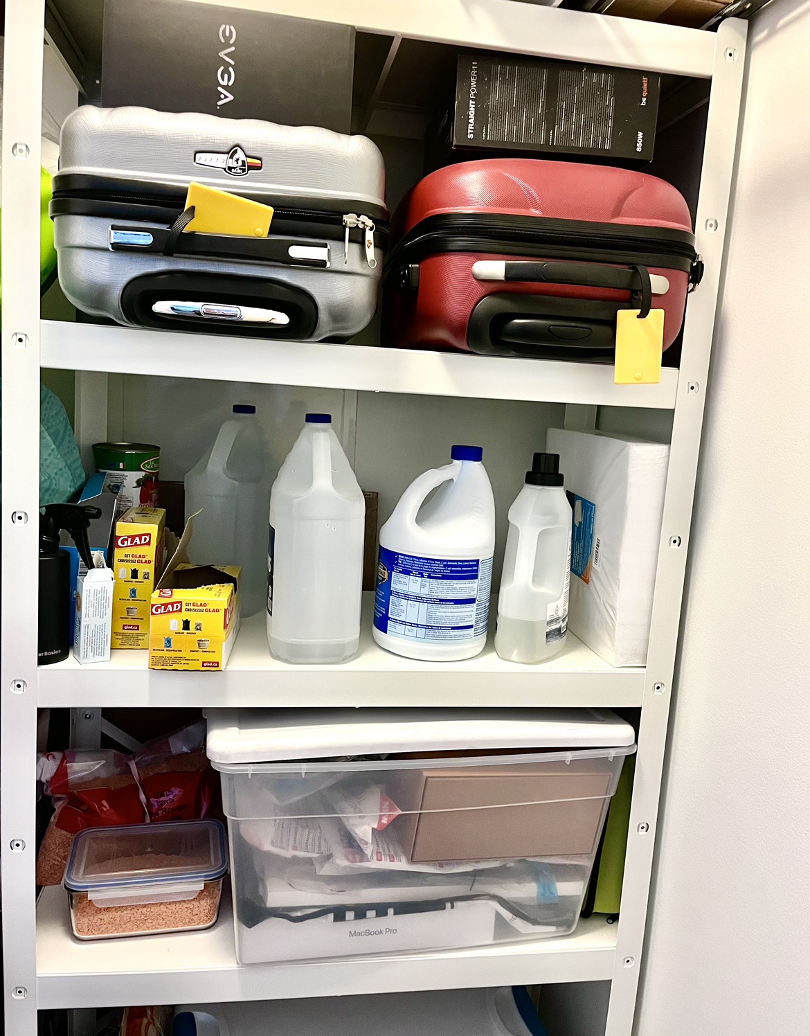 White Metal Shelving Unit - photo 4
