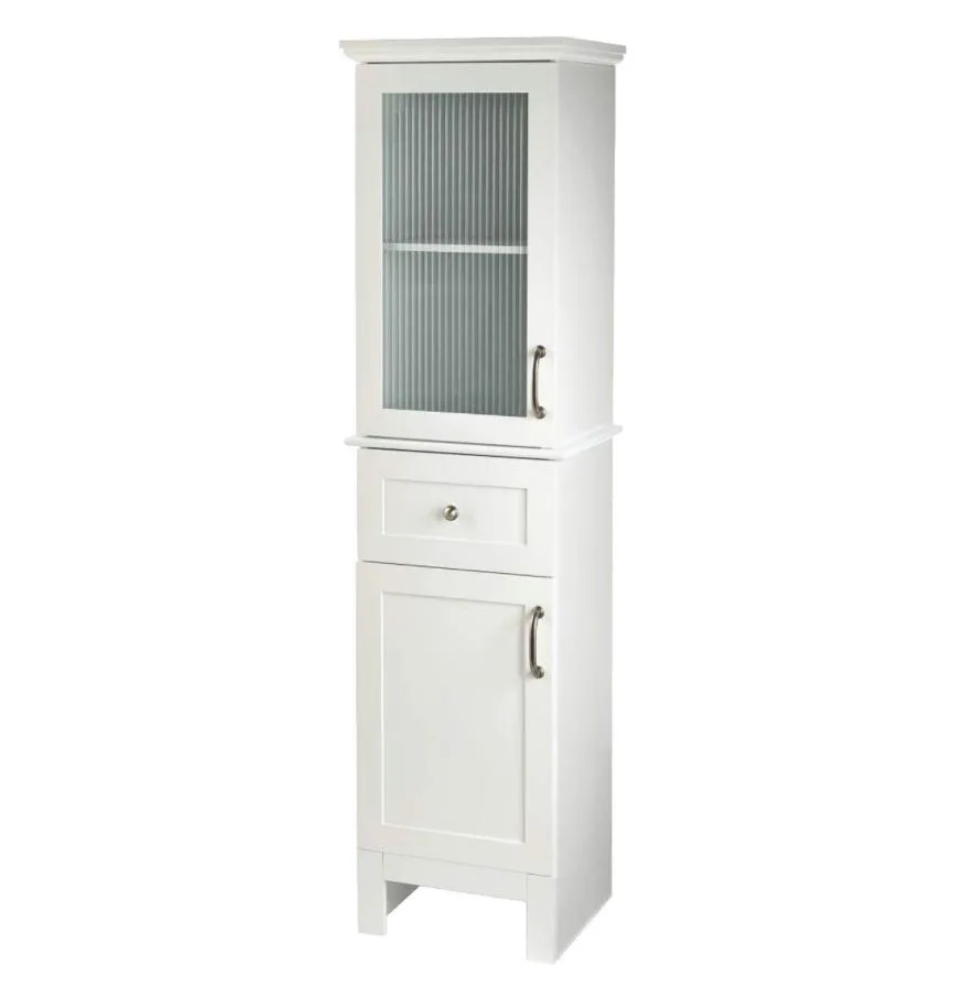 2-Door Freestanding Bathroom Storage Cabinet Linen Tower thumbnail