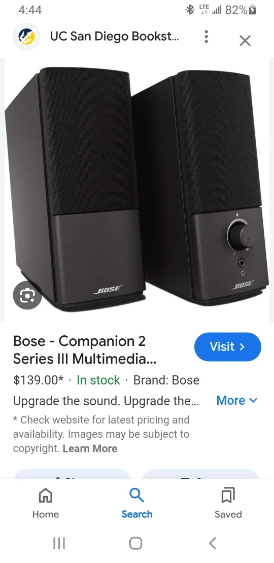 Bose Companion 2 Series III Multimedia Speakers thumbnail