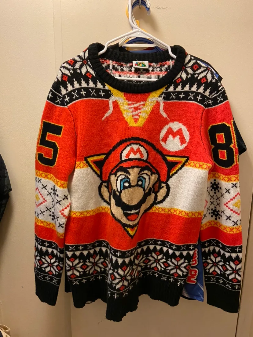 Super Mario Christmas sweater jersey thumbnail