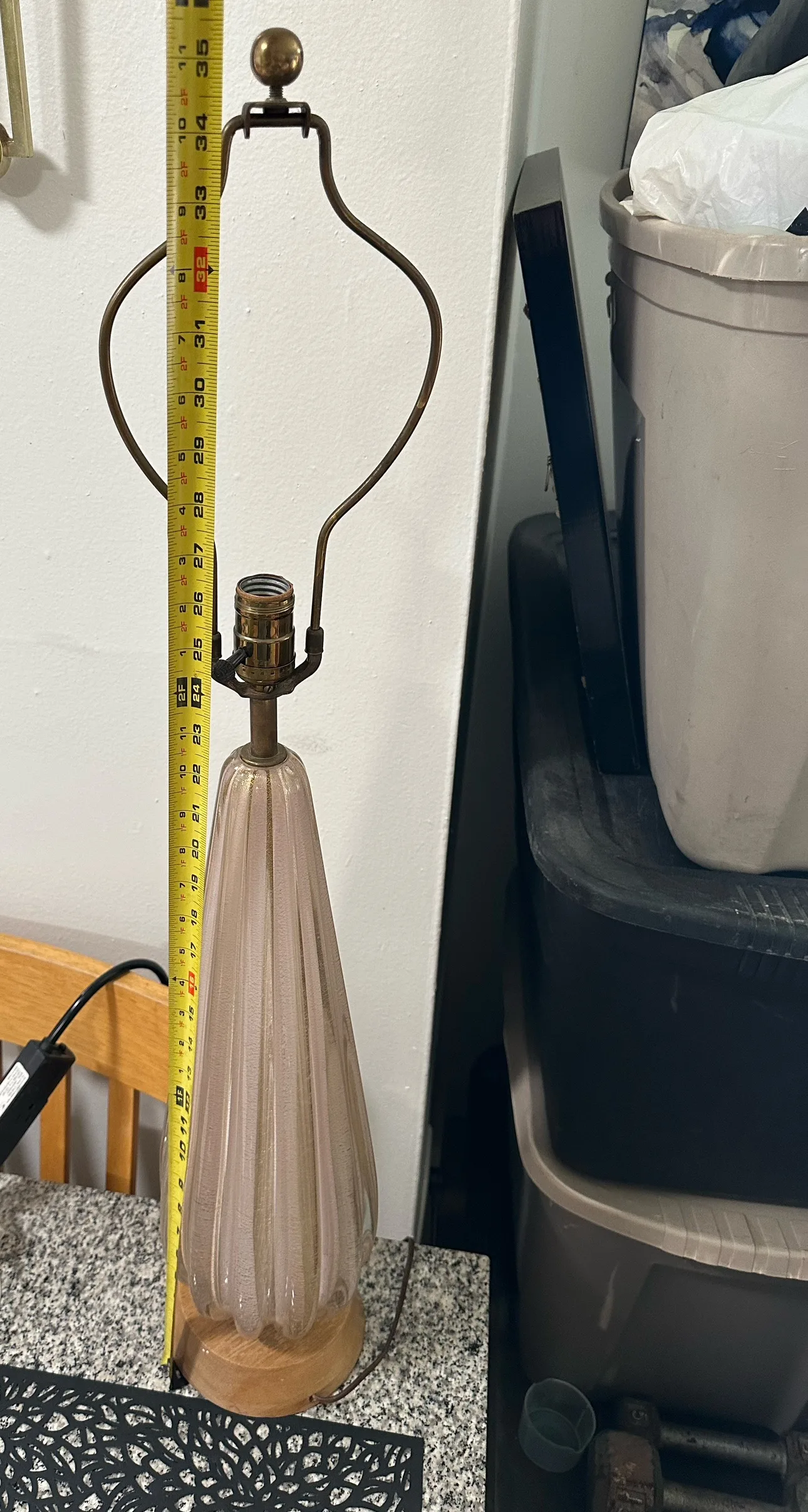 Vintage Murano Glass Table Lamp image indicator(8)