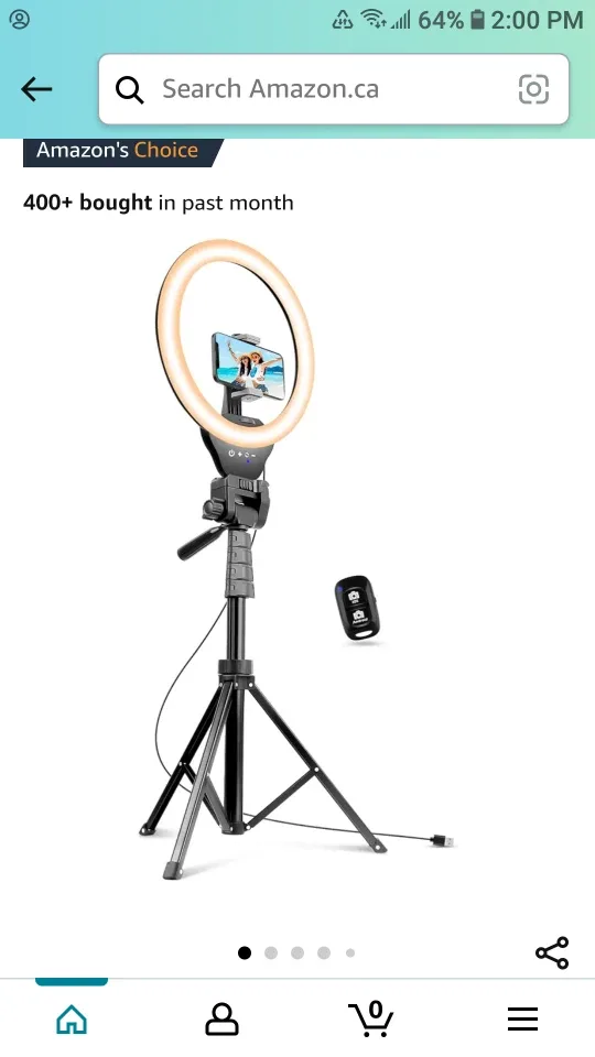 Ring Light Tripod with Remote thumbnail