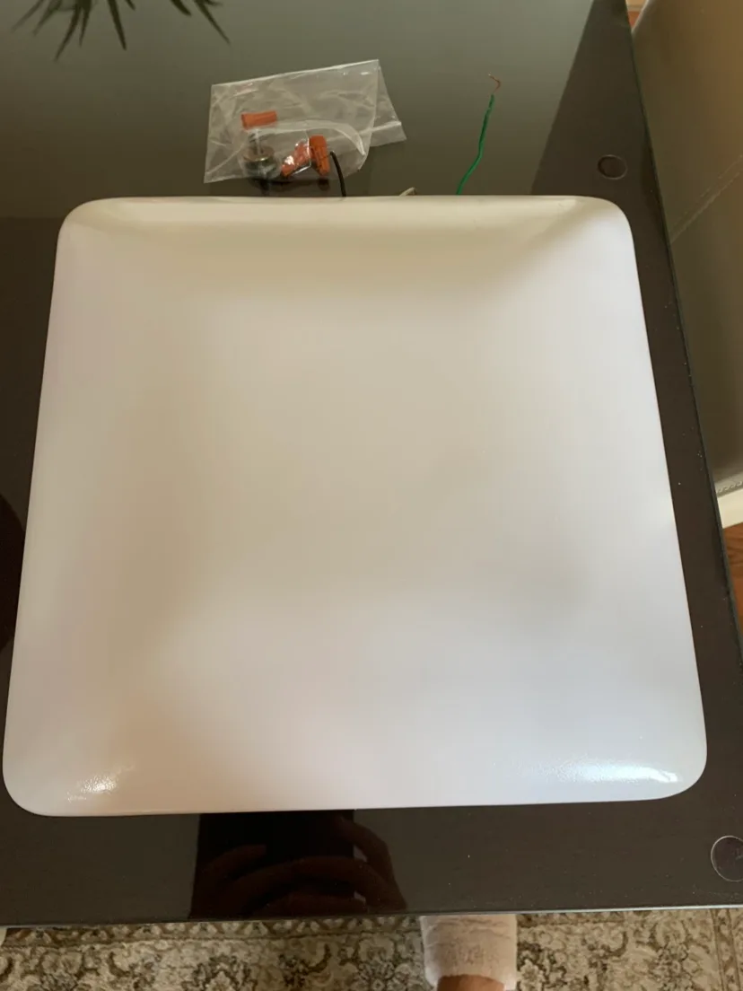 White Flush Mount Ceiling Light Fixture thumbnail