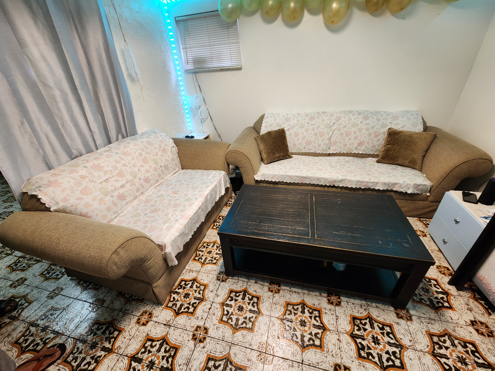 Couch and Love Seat Set with Center Table - photo 2