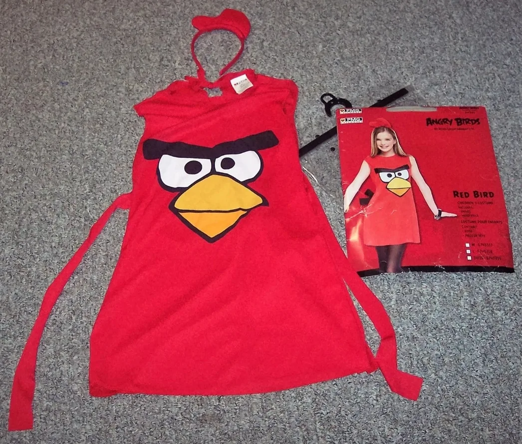 #Halloween Angry Birds Red Bird Costume - Size Medium 7-8 image indicator(4)