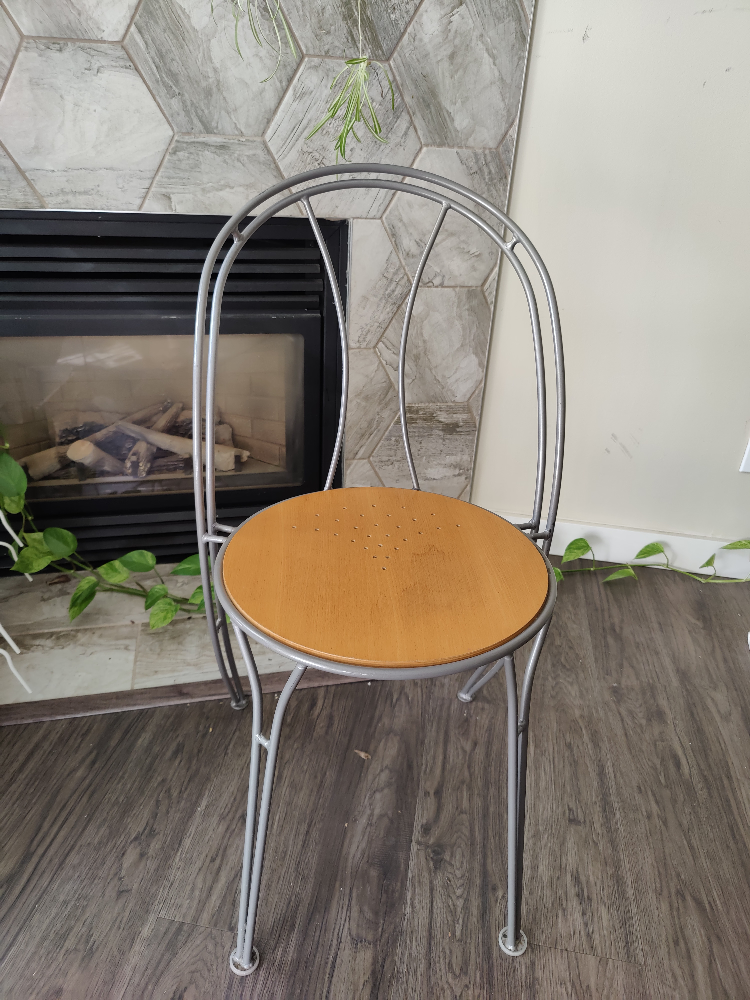 Unique Metal and Wood Chair