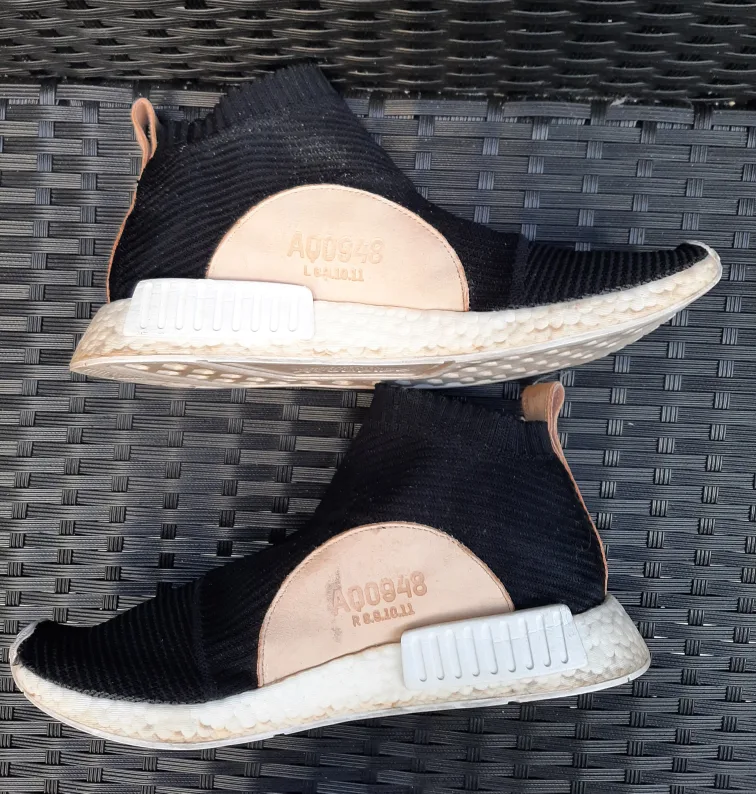 Adidas NMD R1 PK Black & Tan style AQ0948 thumbnail