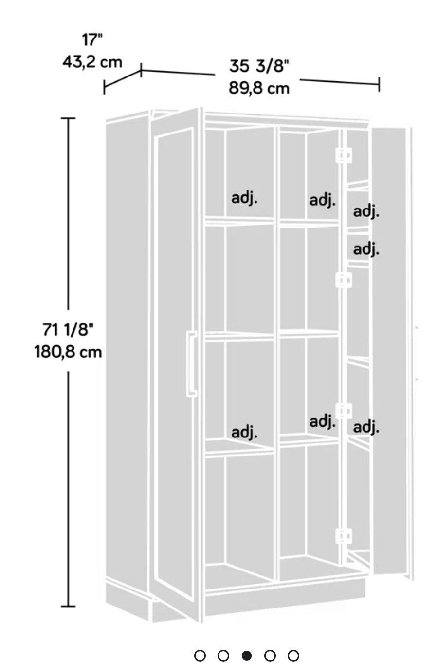 White Storage Cabinet - photo 4