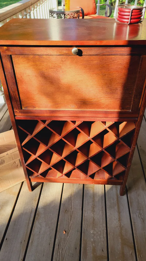 Wine Rack Cabinet and Glasses thumbnail