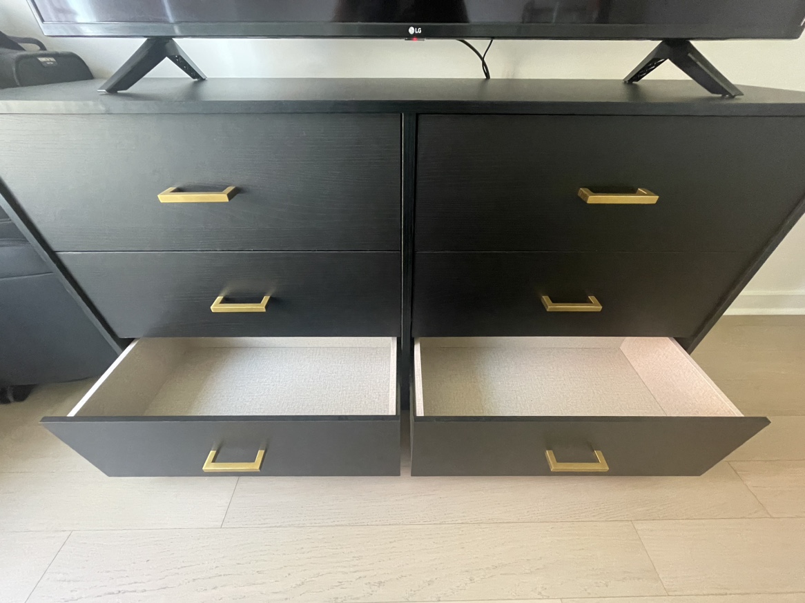 Black Dresser with Gold Handles - photo 4