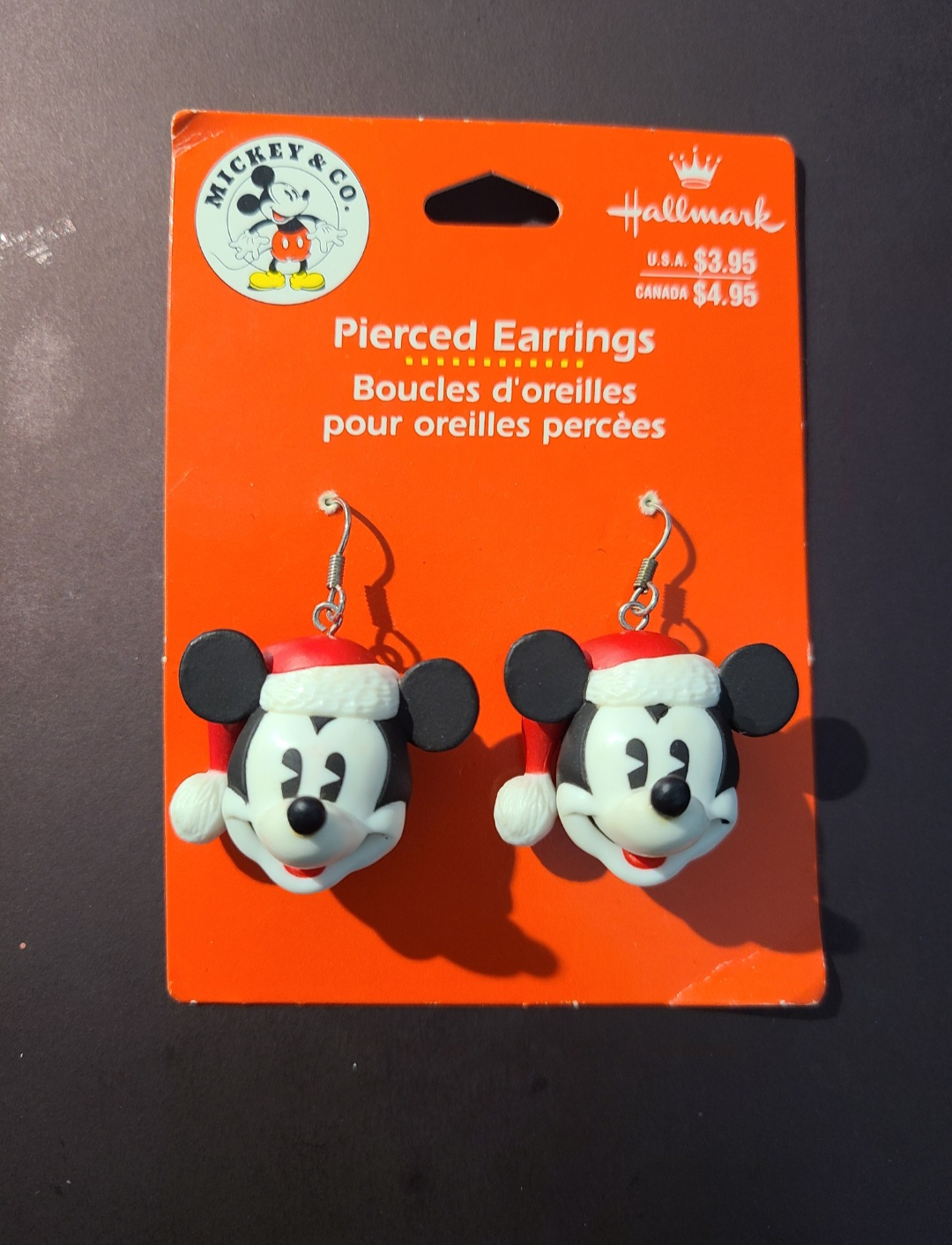 Mickey Mouse Christmas Earrings