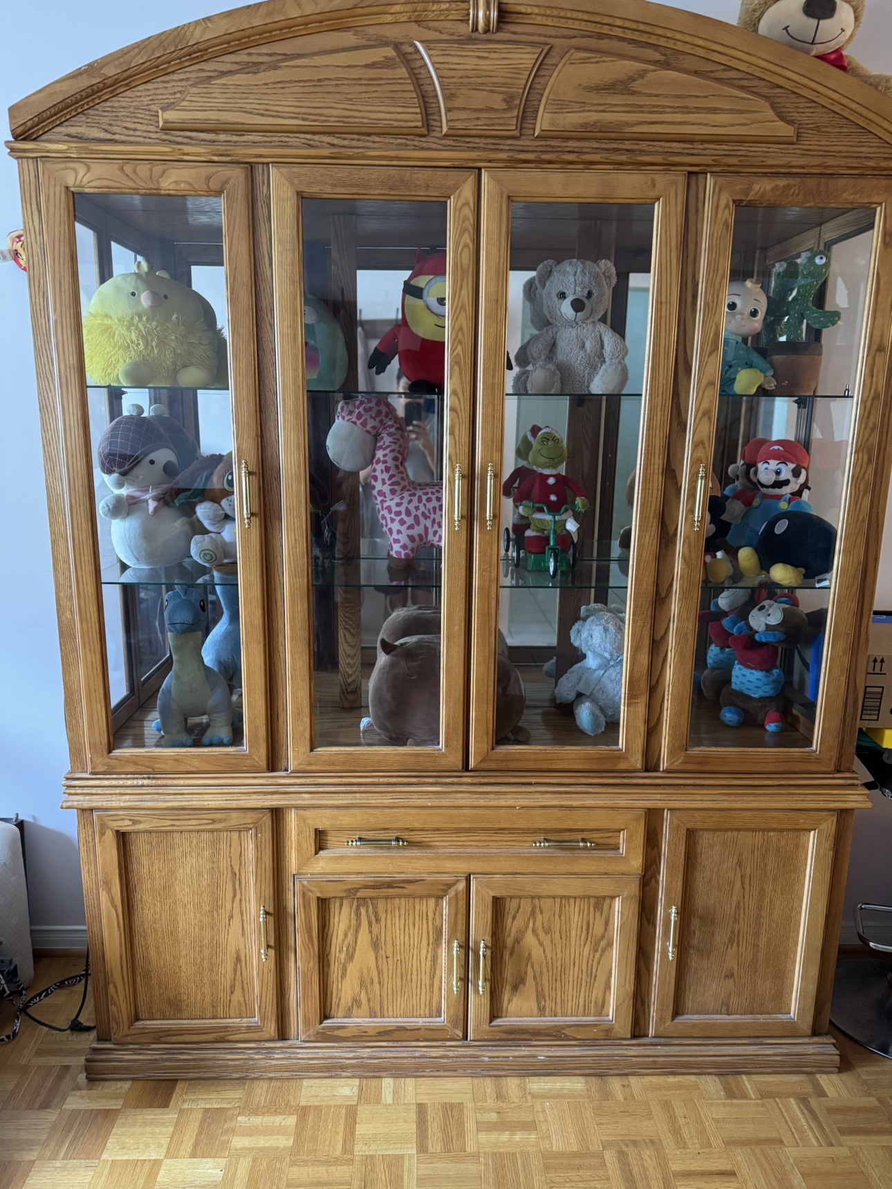 Large Wooden Curio Cabinet - photo 2