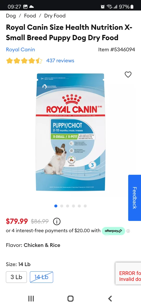 Royal Canin Puppy X-Small Dry Dog Food -14lb image indicator(3)