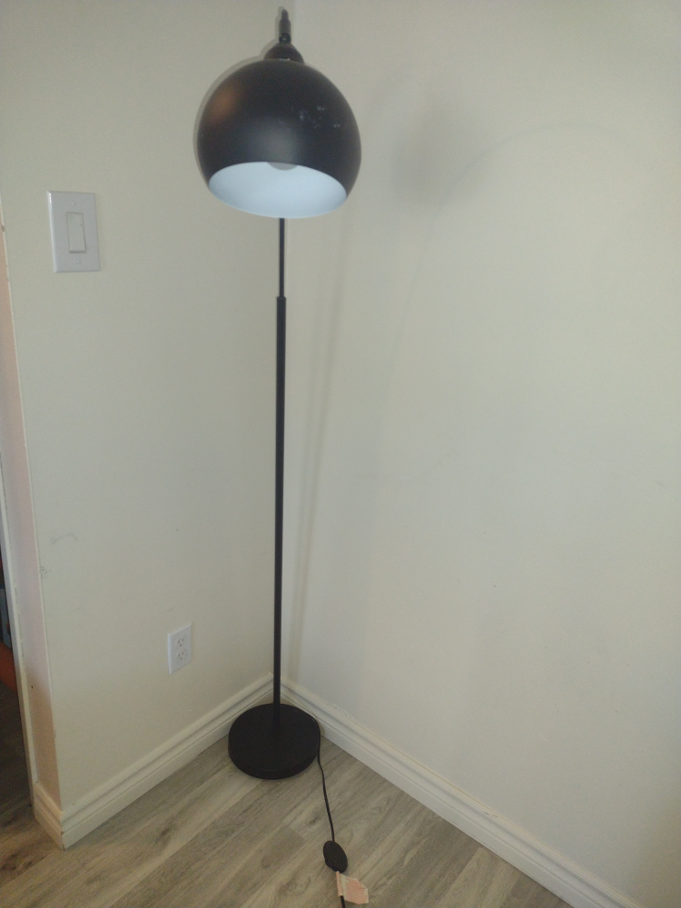 black floor lamp
