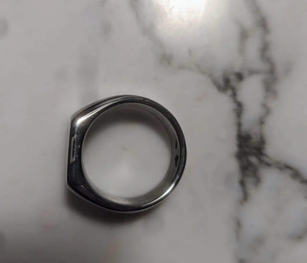 Men's / Teen s  Unisex Titanium Classy Ring / Size 9 image indicator(2)