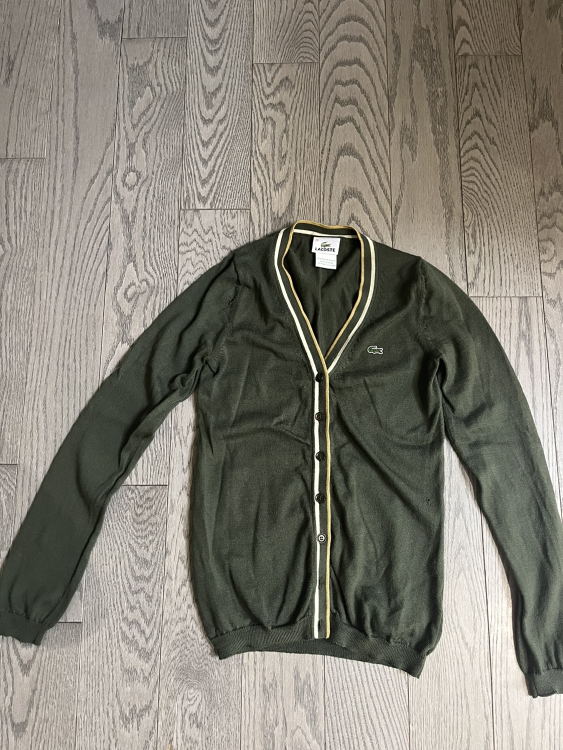 MOVING SALE Lacoste Cardigan with Polo Sweater
