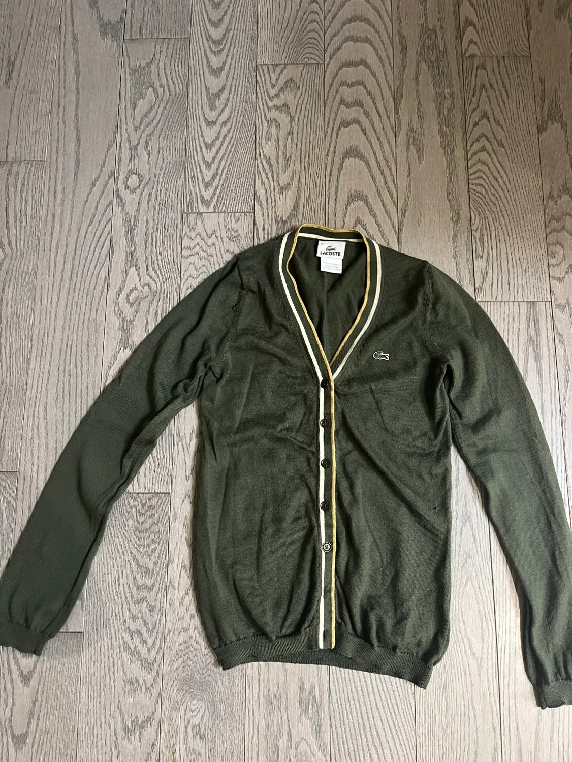 MOVING SALE Lacoste Cardigan with Polo Sweater thumbnail