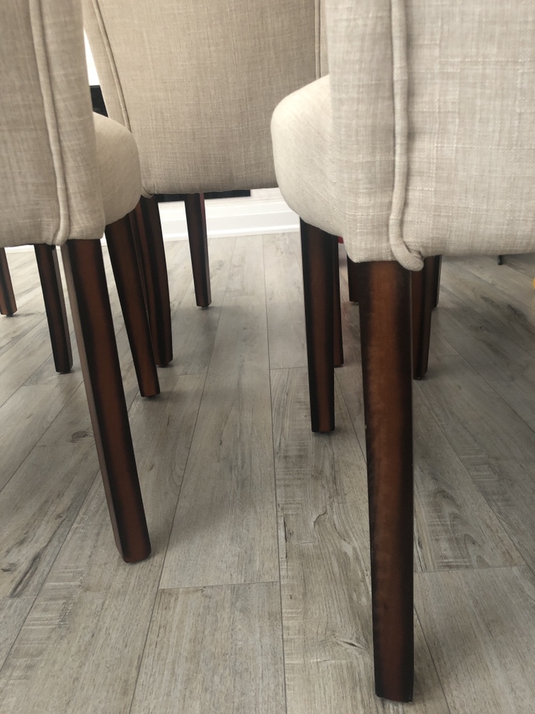 Six Beige Upholstered Dining Chairs - photo 2