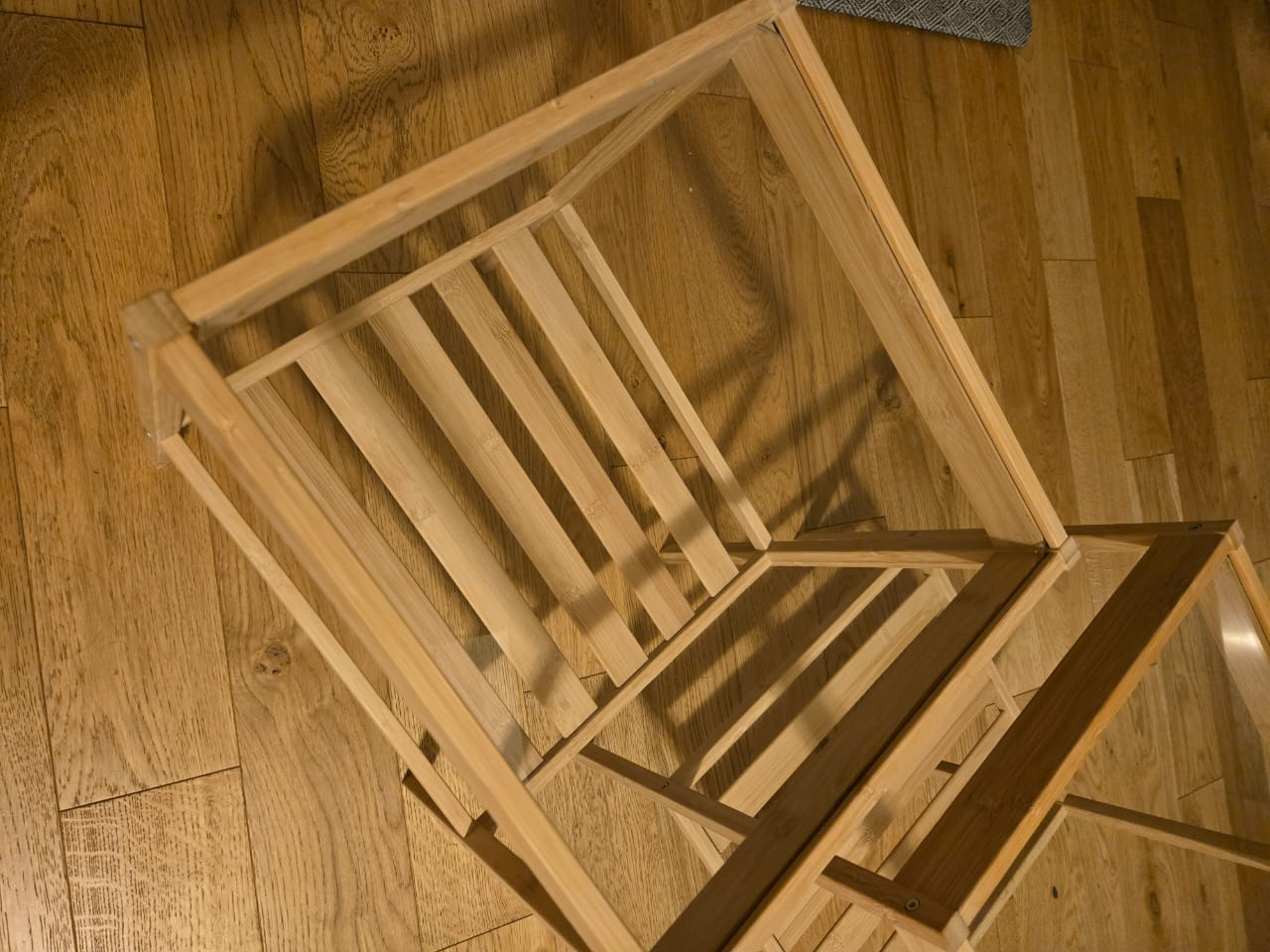 Set of 2 Bamboo End Tables with Glass Top - photo 3