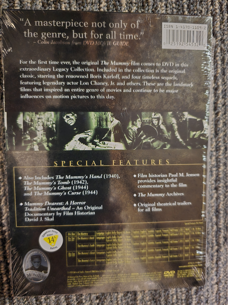 Boris Karloff The Mummy Legacy Collection DVD - photo 2