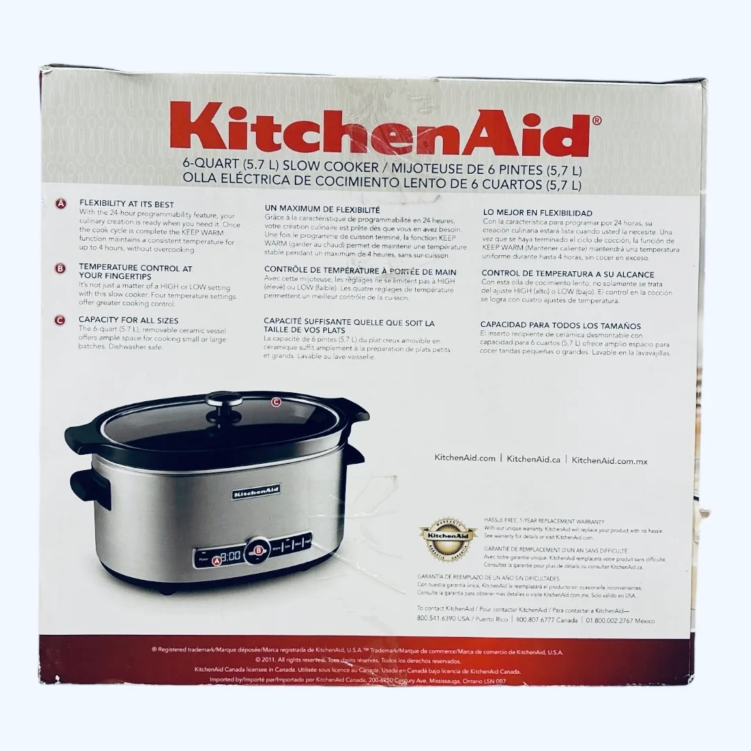 Brand New KitchenAid 6 Quart Slow Cooker 🧡 image indicator(4)